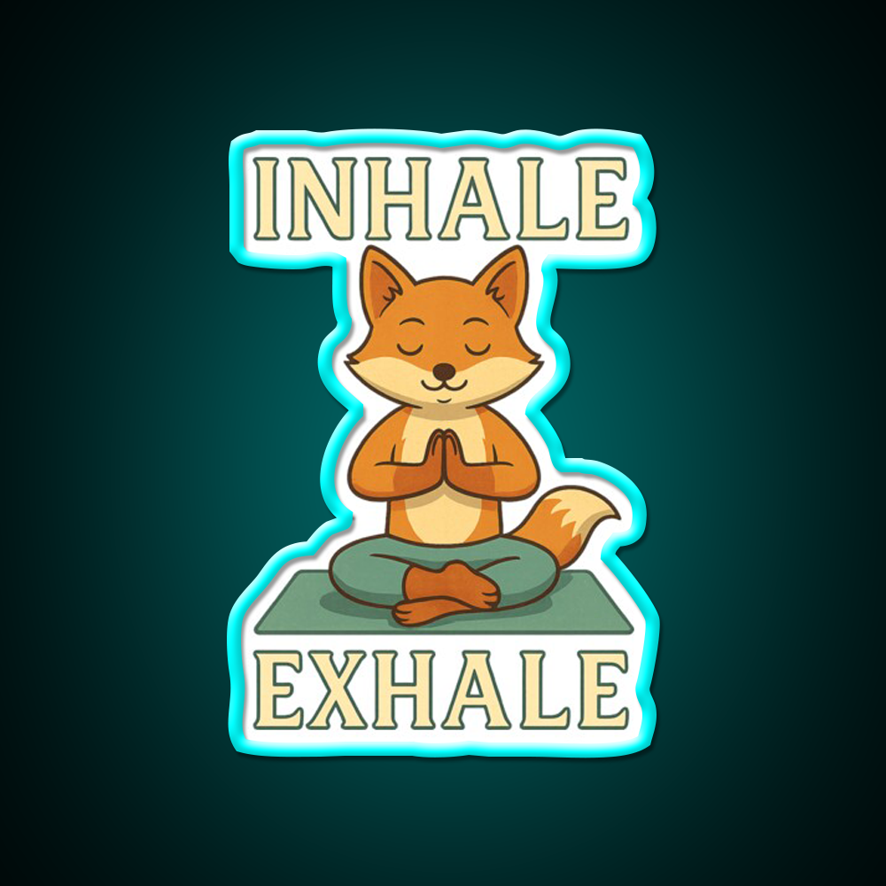 Inhale Exhale Yoga Led Neon Sign For Wellness Space Rgb Color