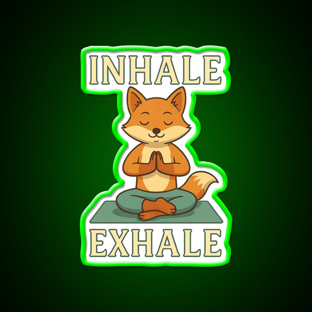 Inhale Exhale Yoga Led Neon Sign For Wellness Space Rgb Color