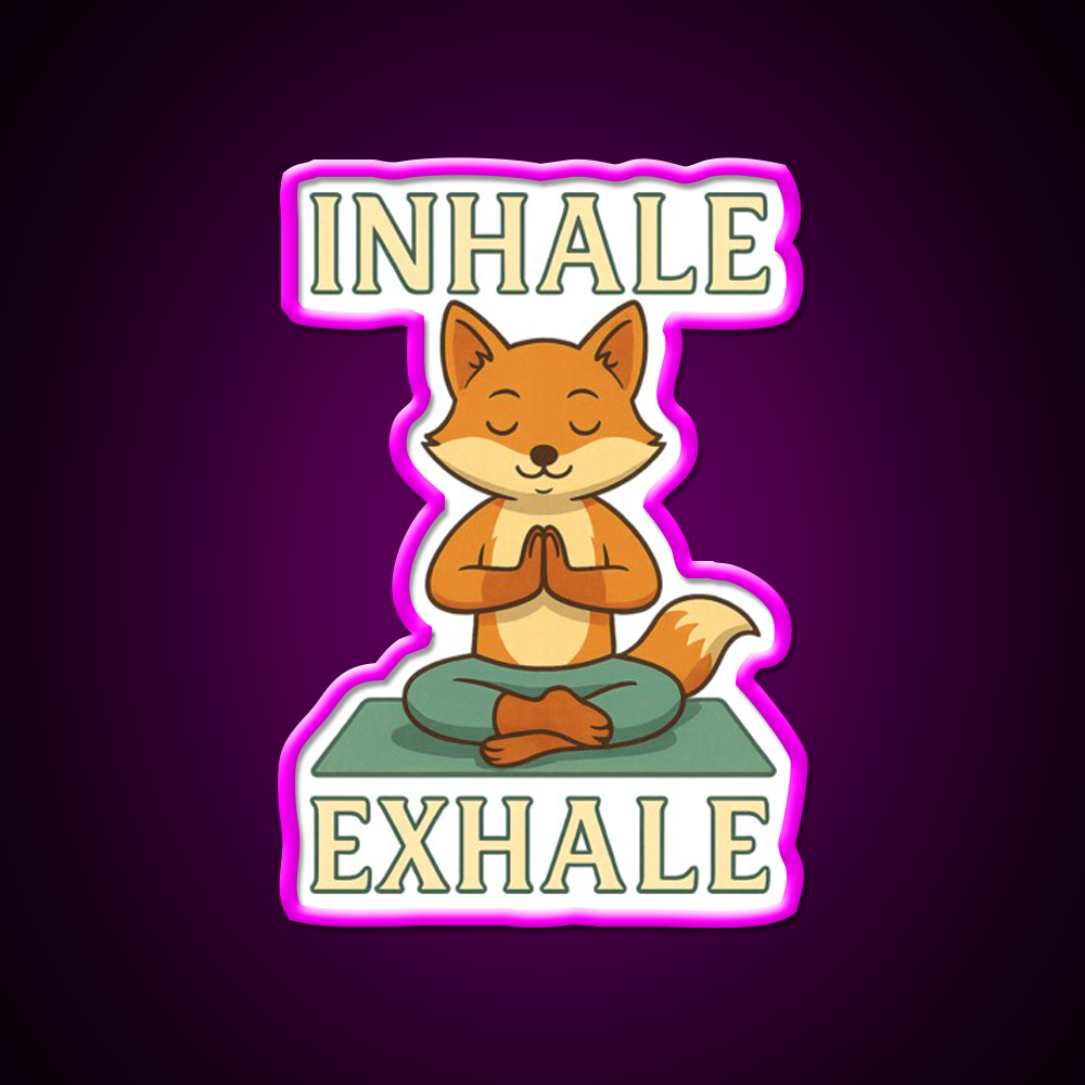 Inhale Exhale Yoga Led Neon Sign For Wellness Space Rgb Color