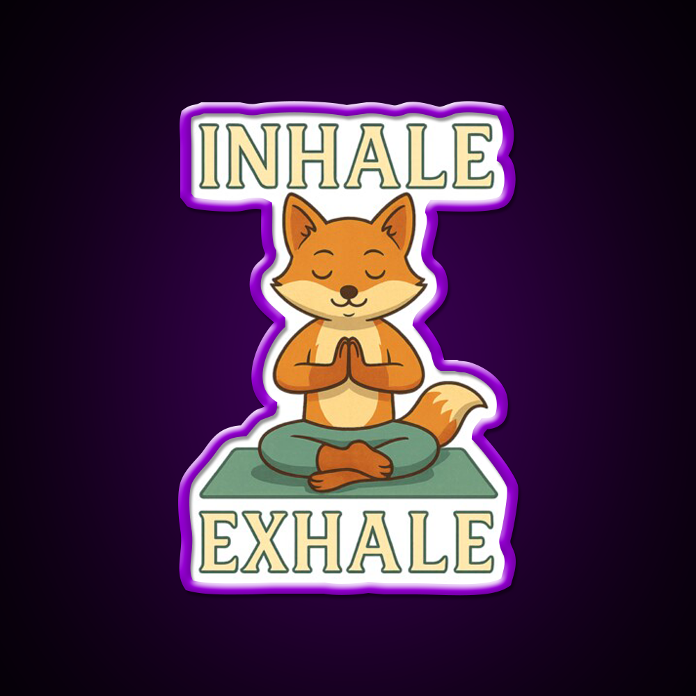 Inhale Exhale Yoga Led Neon Sign For Wellness Space Rgb Color