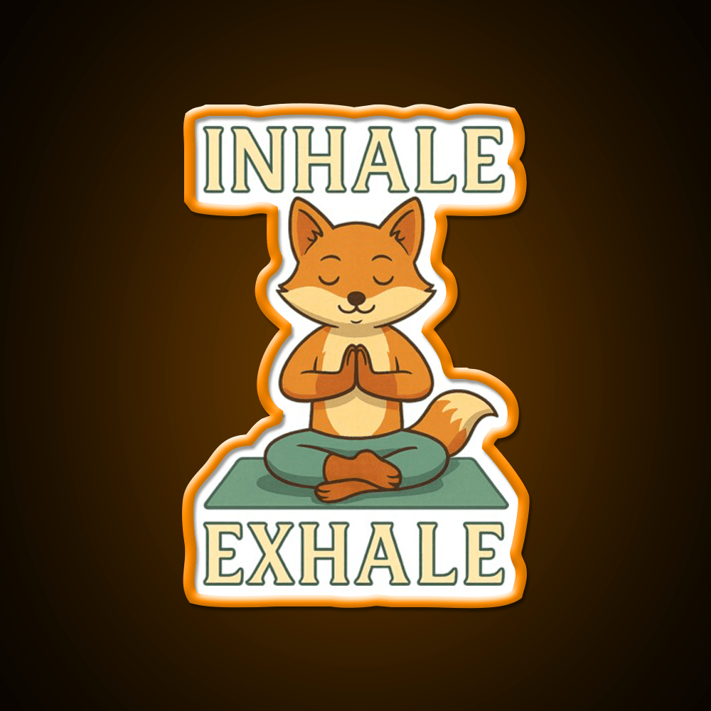 Inhale Exhale Yoga Led Neon Sign For Wellness Space Rgb Color - Shineneon