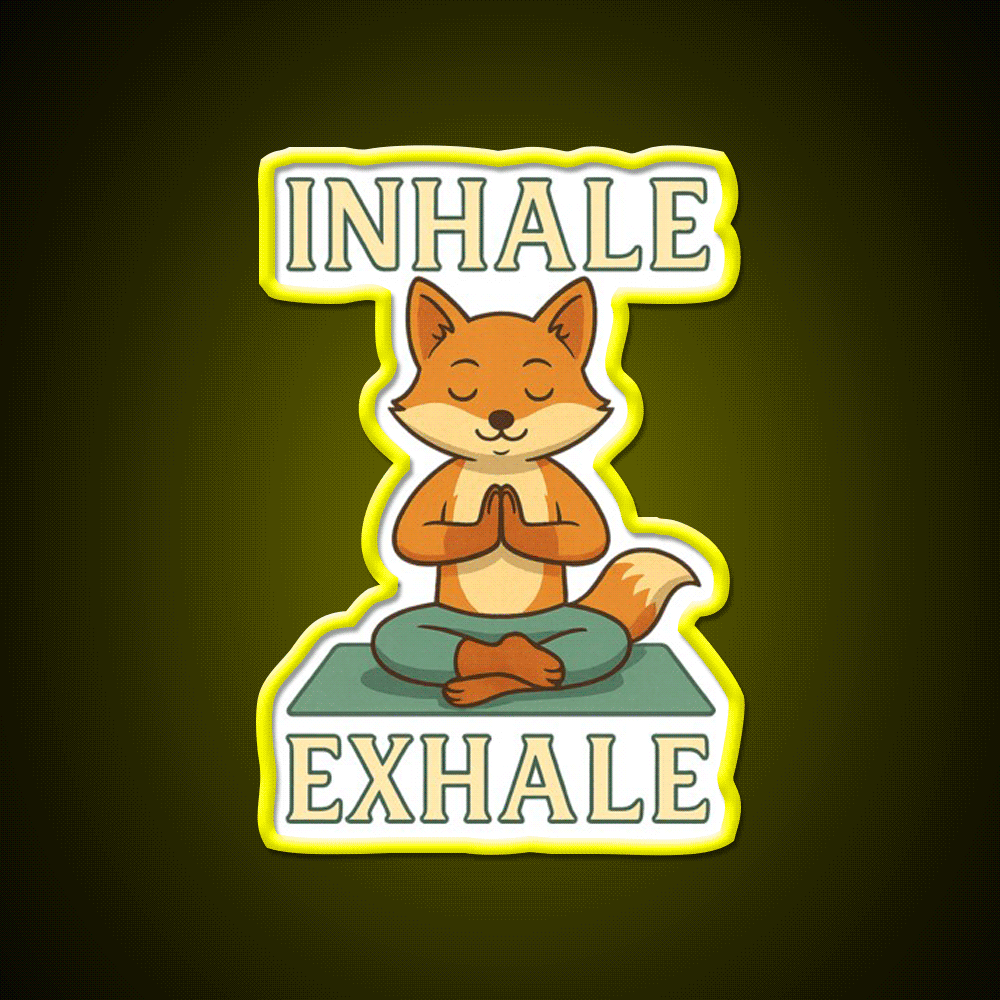 Inhale Exhale Yoga Led Neon Sign For Wellness Space Rgb Color