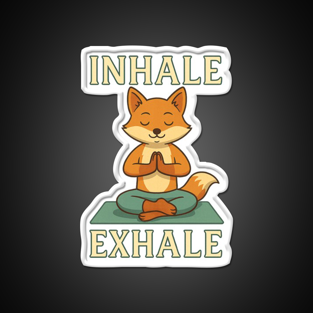 Inhale Exhale Yoga Led Neon Sign For Wellness Space Rgb Color