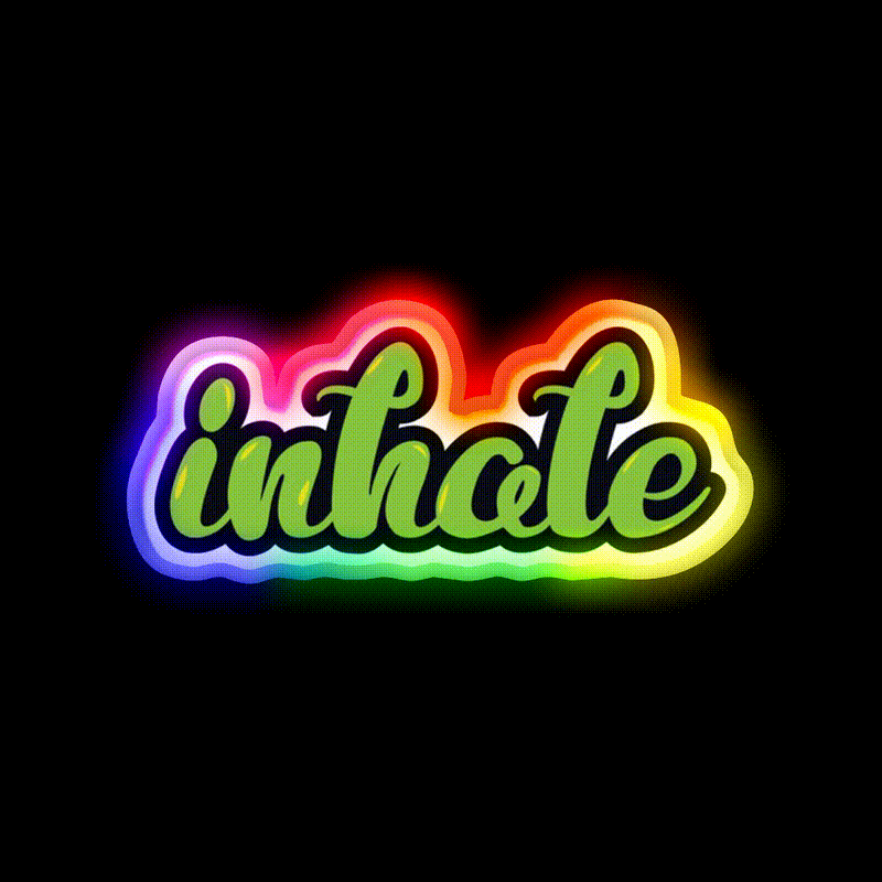 Inhale Hemp Inspired Green Leaf Led Neon Sign Rgb Color - LED neon sign close-up detail