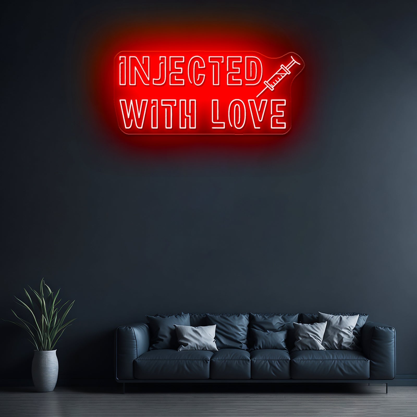 Injected With Love Neon Sign Led Signs For Room - Shineneon