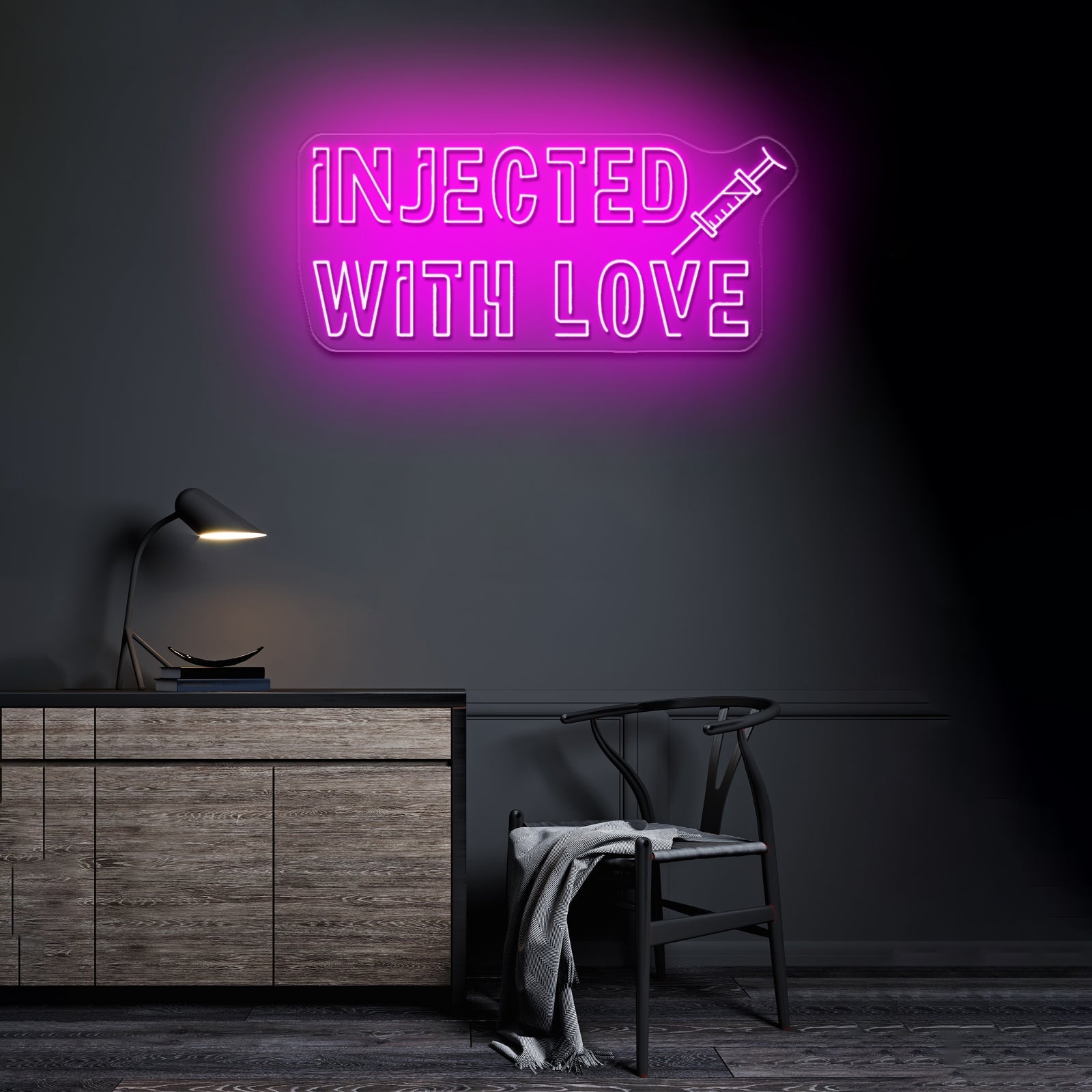 Injected With Love Neon Sign Led Signs For Room - Shineneon