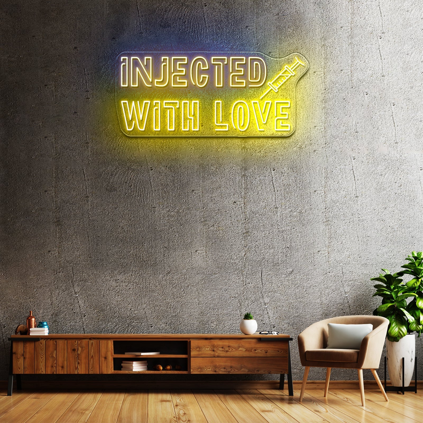 Injected With Love Neon Sign Led Signs For Room - Shineneon