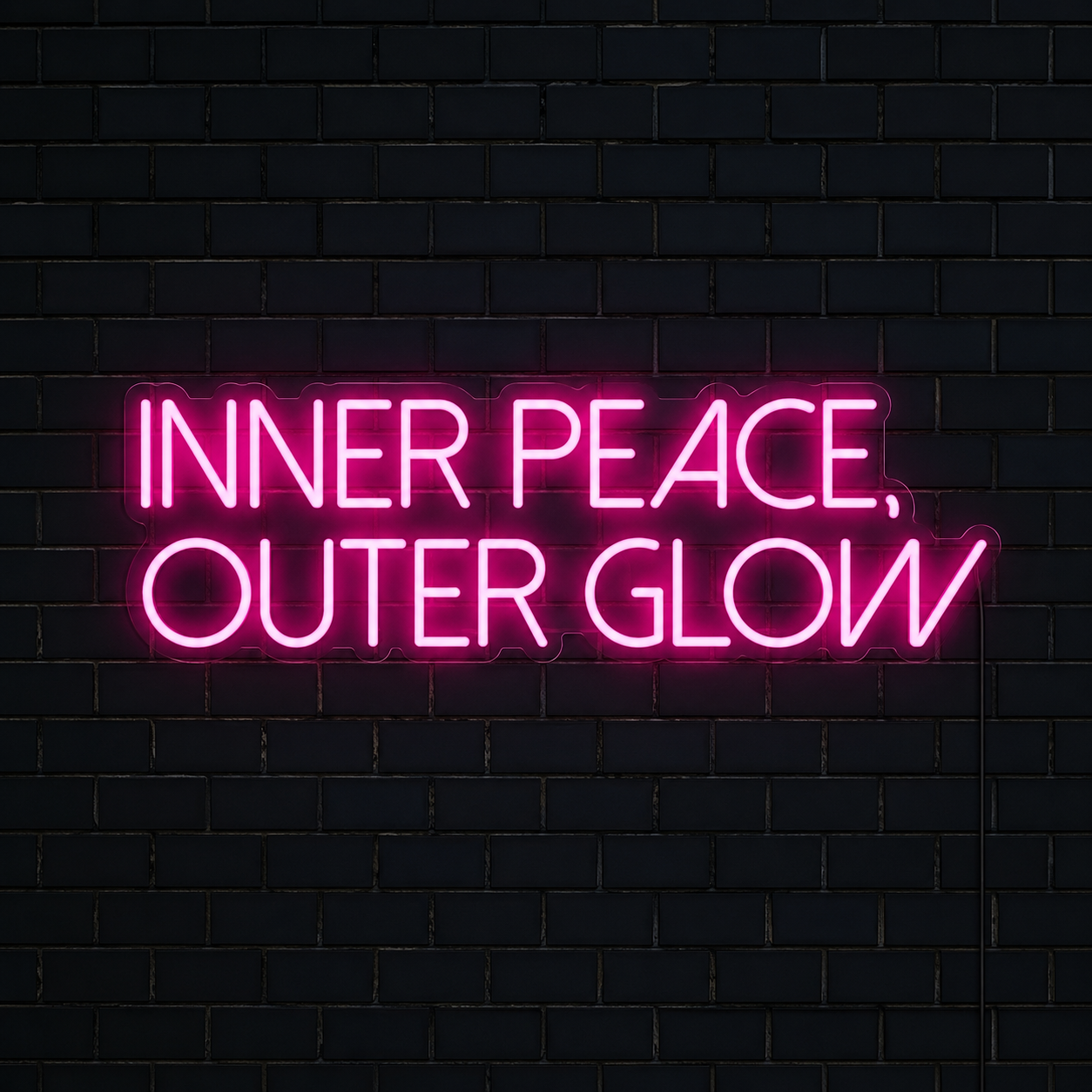 Inner Peace Outer Glow LED Neon Sign - 01 Original Product Image