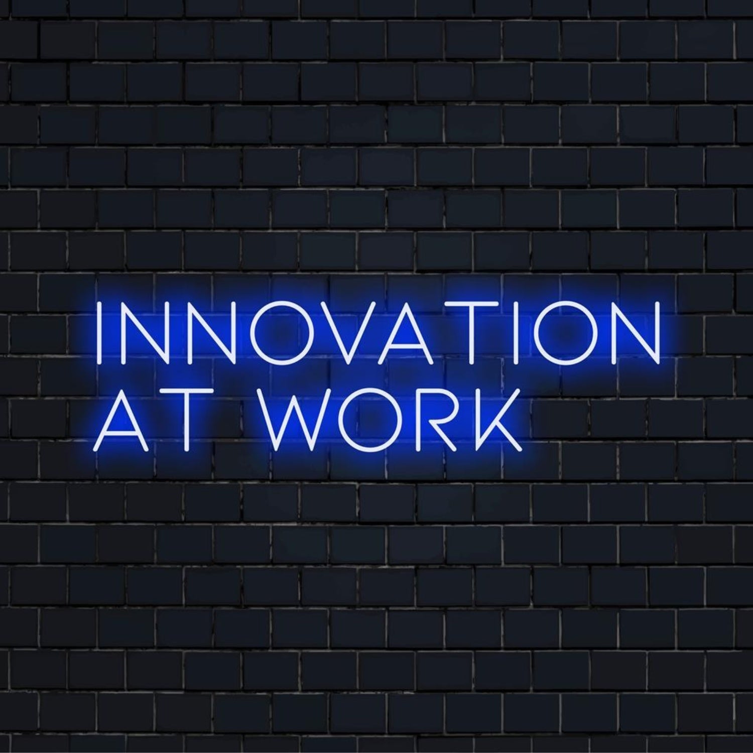 Innovation At Work Blue Led Neon Sign For Office Decor | Shineneon