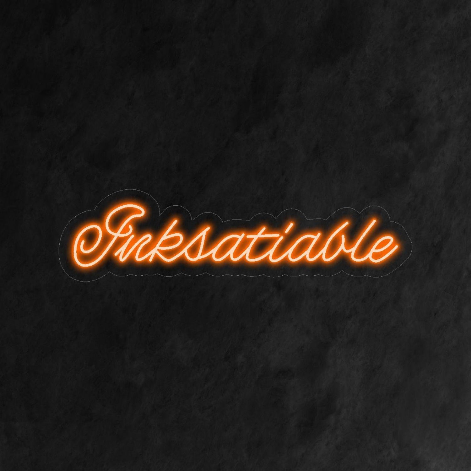 Insatiable Orange Artistic Led Neon Sign For Bar Cafe Wall Decor | Shineneon