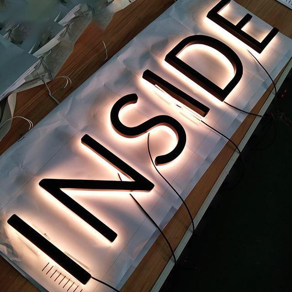 Inside 3D Backlit Letters Business Metal Led Sign - Shineneon