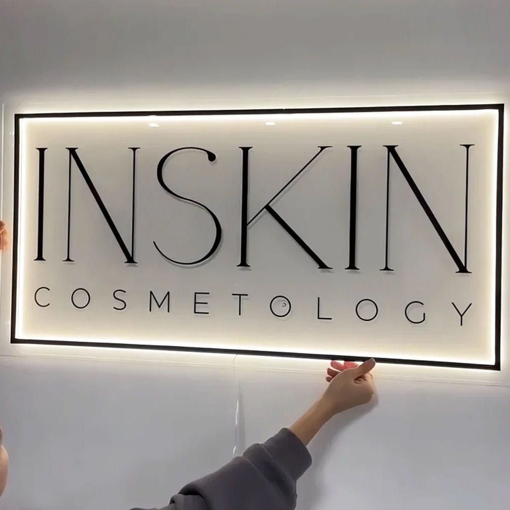 Inskin Cosmetology Acrylic Business Logo Sign - Shineneon