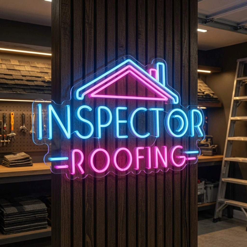 Inspector Roofing LED Neon Sign - 02 High-Converting Product Image