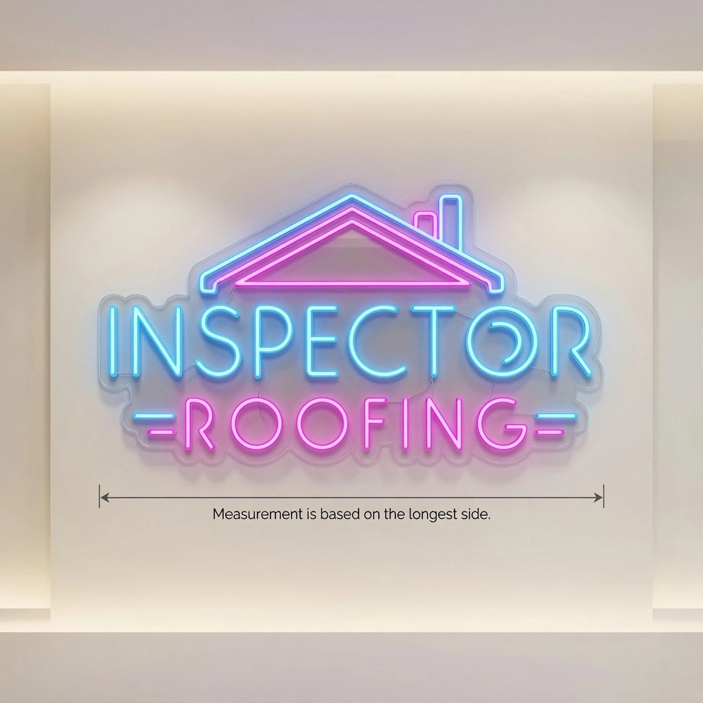 Inspector Roofing LED Neon Sign - 04 Size Image