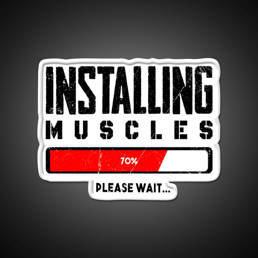 Installing Muscles Please Wait Gym Fitness Led Neon Sign Gym Room Sign Rgb Color - Shineneon