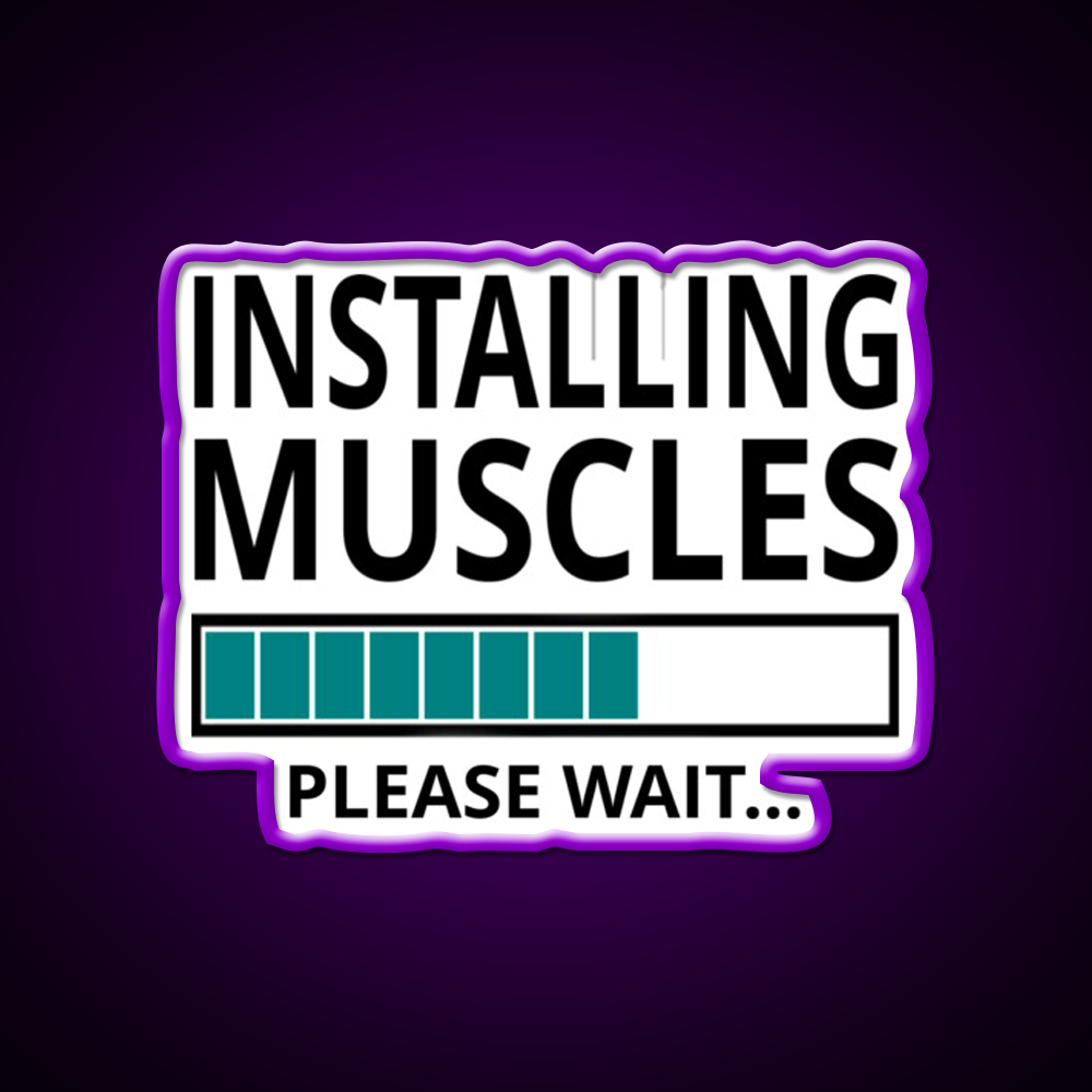 Installing Muscles Please Wait Gym Fitness Led Neon Sign Rgb Color - LED neon sign view 9