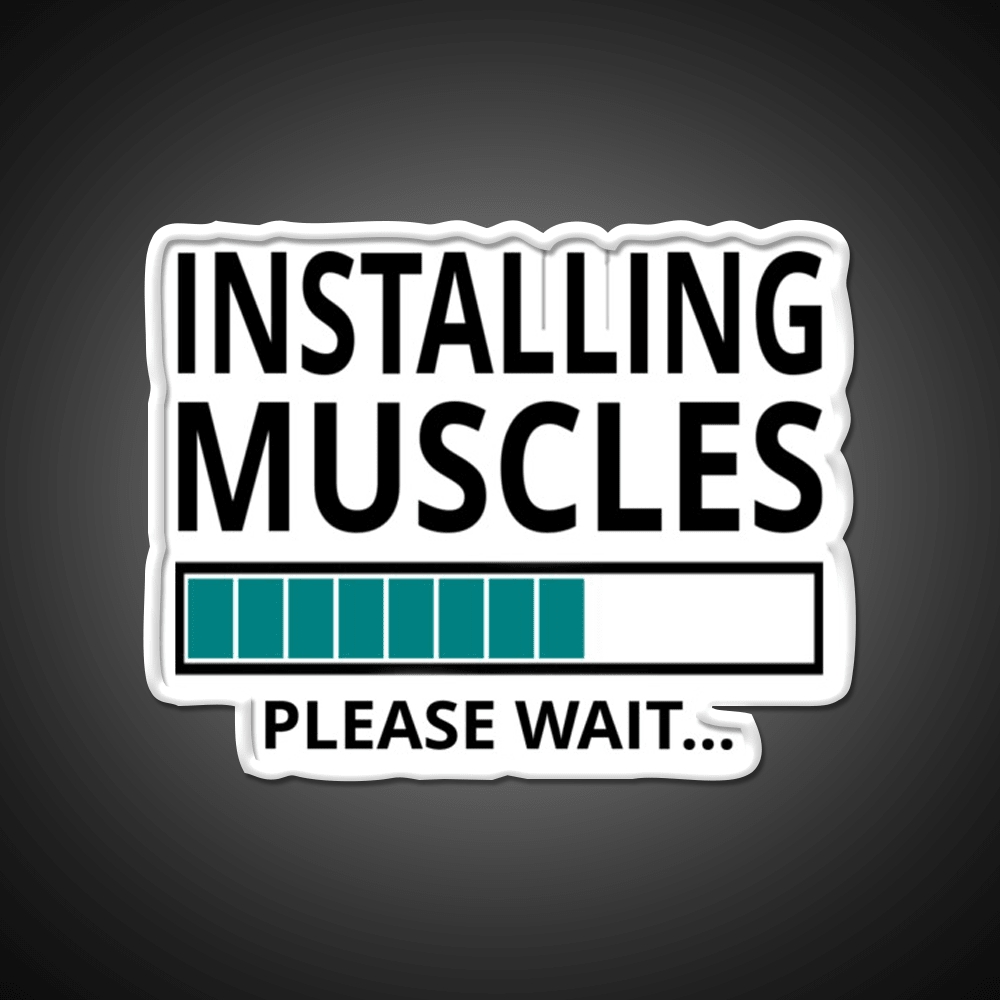 Installing Muscles Please Wait Gym Fitness Led Neon Sign Rgb Color - Shineneon