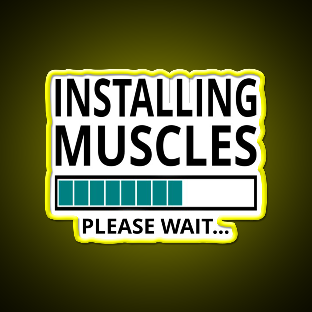 Installing Muscles Please Wait Gym Fitness Led Neon Sign Rgb Color - LED neon sign view 7