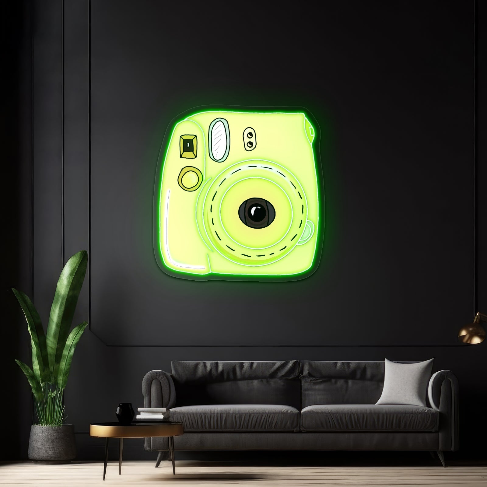 Instant Camera Yellow Artwork Home Decor - Shineneon
