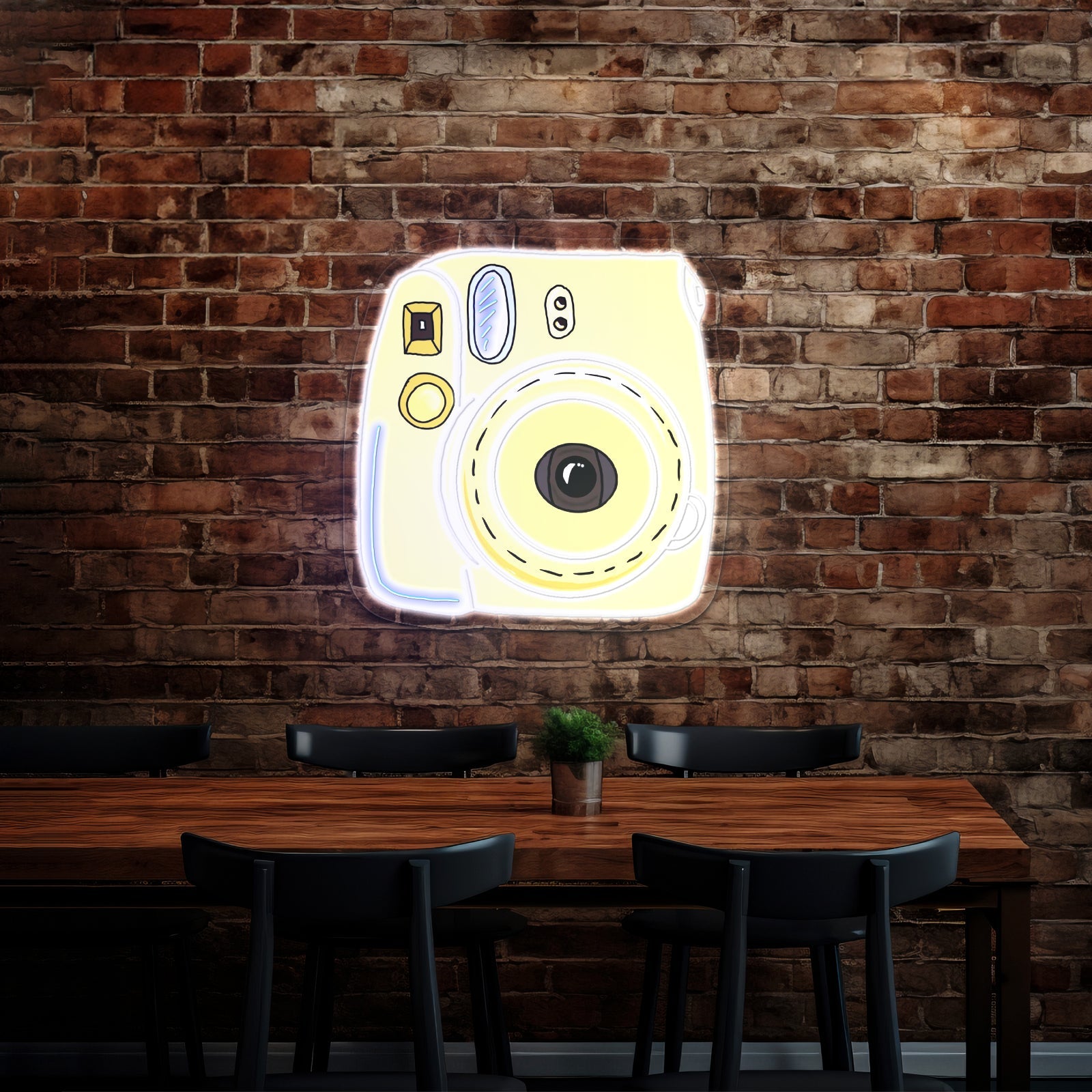 Instant Camera Yellow Artwork Home Decor - Shineneon