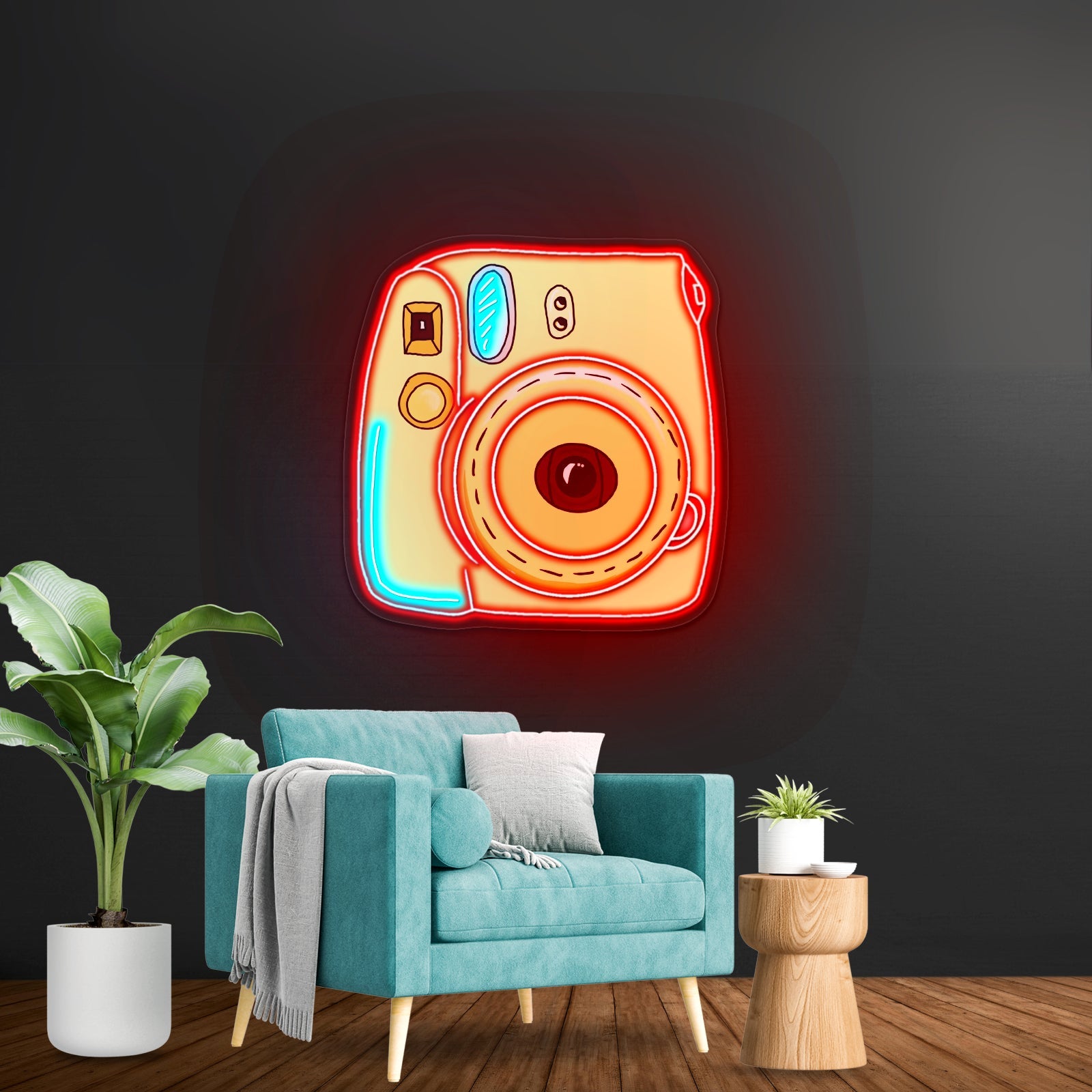 Instant Camera Yellow Artwork Home Decor - Shineneon