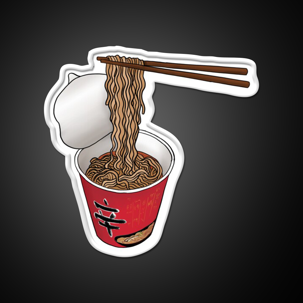 Instant Ramen Noodle Cup Snack Food Led Neon Sign Rgb Color