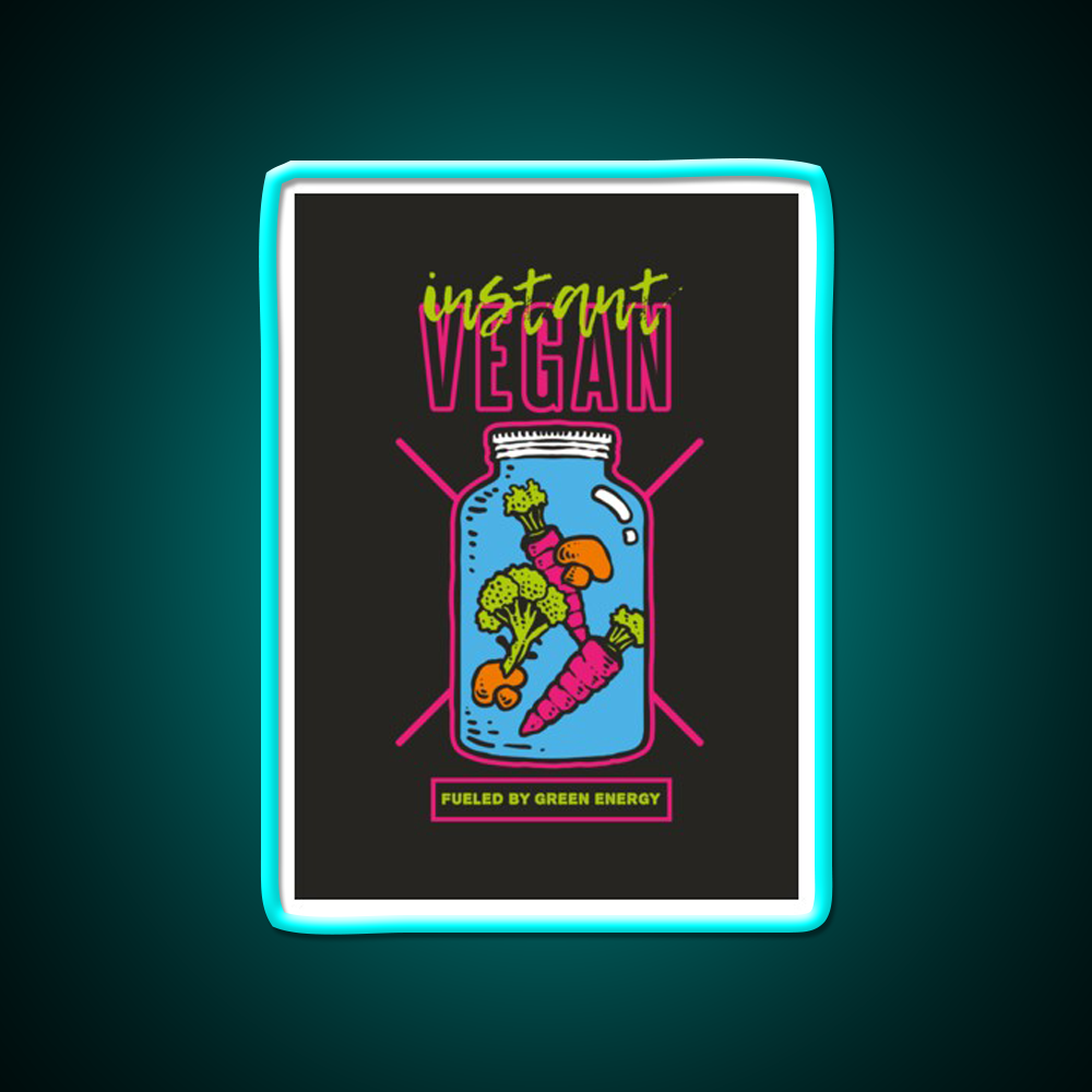 Instant Vegan Fast Food Led Neon Sign For Burger Place Rgb Color