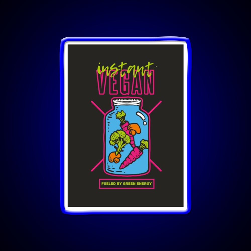 Instant Vegan Fast Food Led Neon Sign For Burger Place Rgb Color
