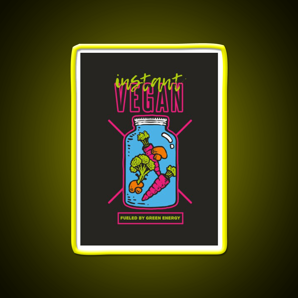 Instant Vegan Fast Food Led Neon Sign For Burger Place Rgb Color - Shineneon