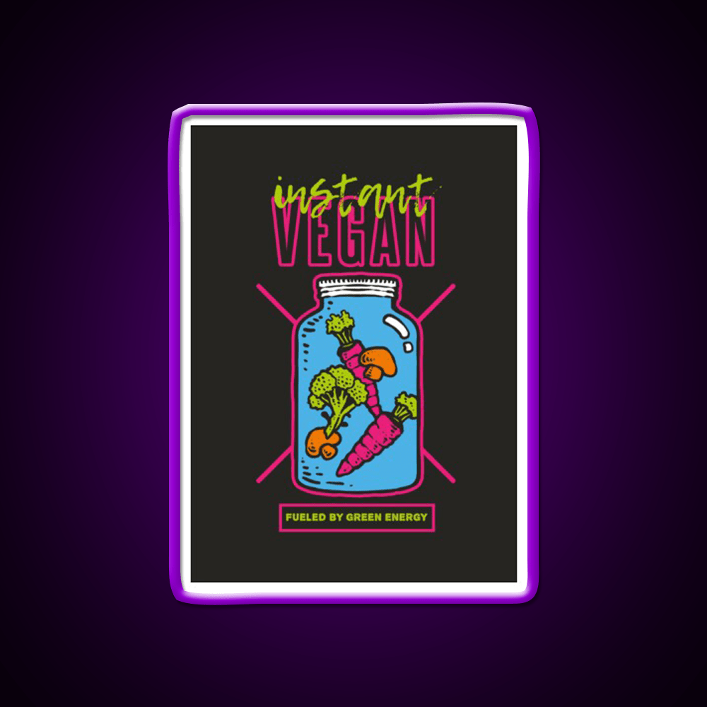 Instant Vegan Fast Food Led Neon Sign For Burger Place Rgb Color - Shineneon