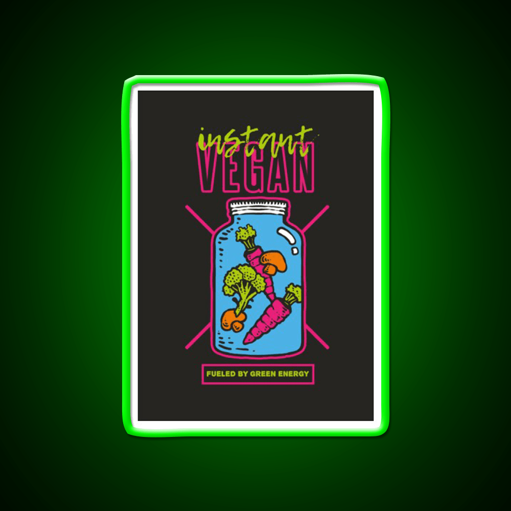 Instant Vegan Fast Food Led Neon Sign For Burger Place Rgb Color - Shineneon