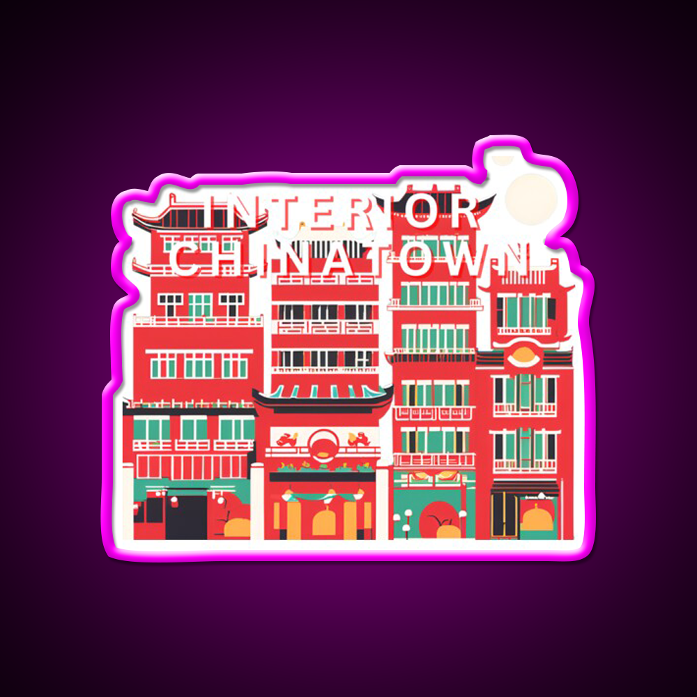 Interior Chinatown Asian Cultural Led Neon Sign Rgb Color - Neon sign mounted on wall in room