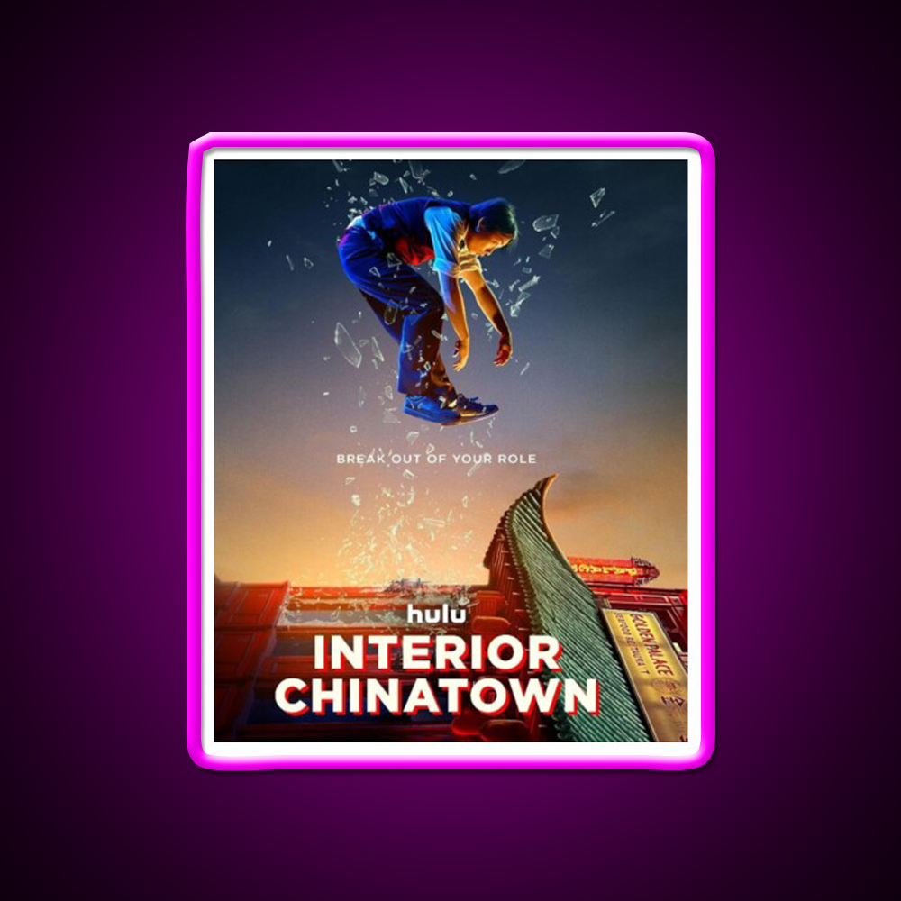 Interior Chinatown Asian Cultural Led Neon Sign Wall Decor Rgb Color - Neon sign mounted on wall in room