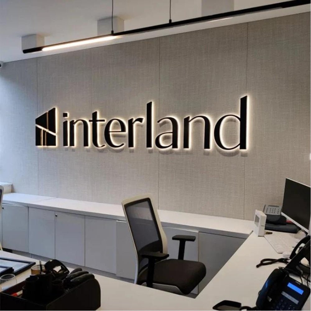 Interland 3D Backlit Letters Business Metal Led Sign - Shineneon