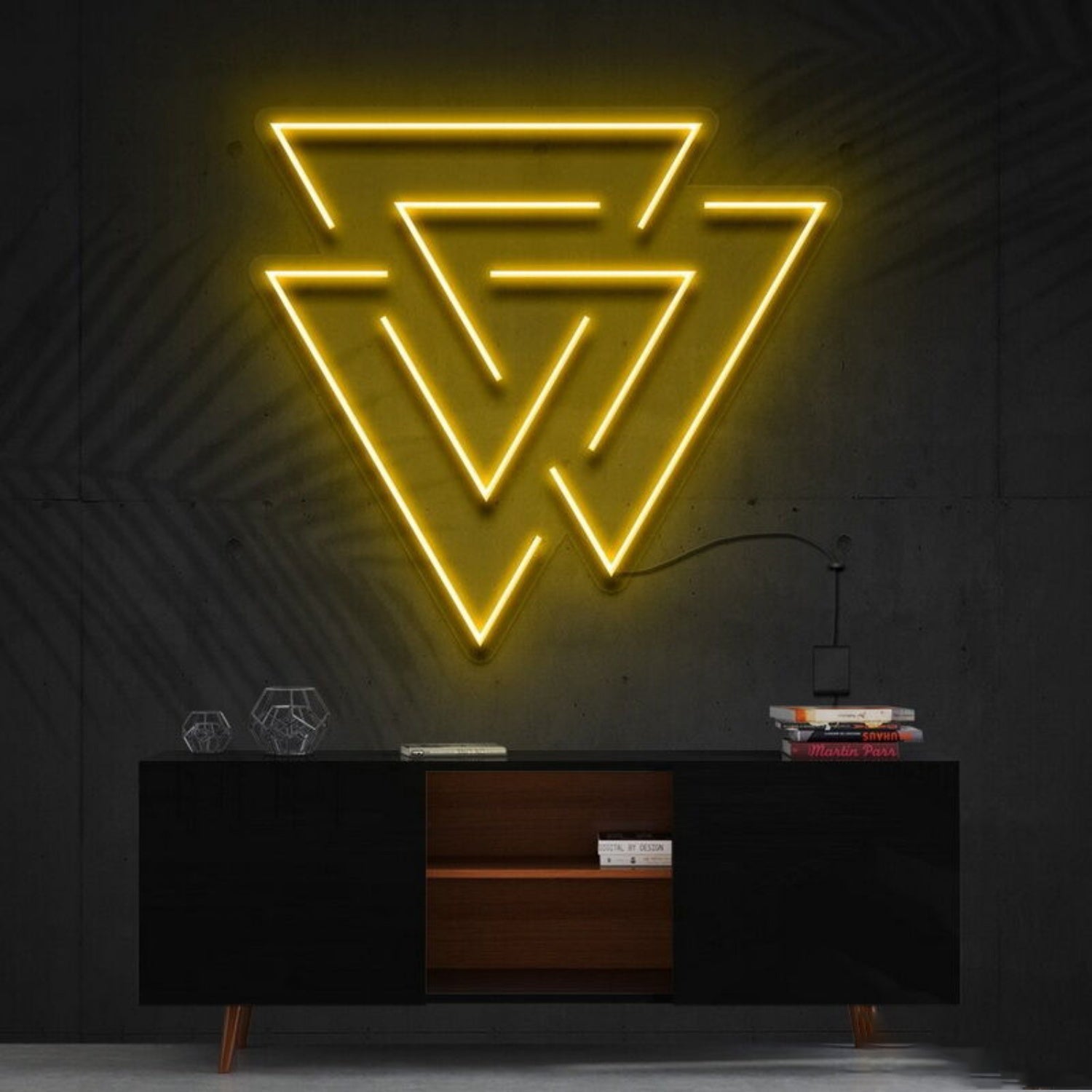 Interlocking Triangles Led Neon Sign Fmodern Decor - Shineneon