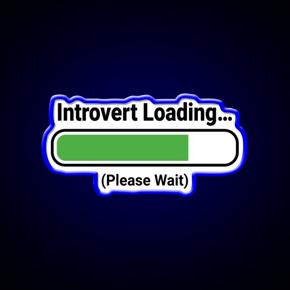Introvert Loading Bar Man Cave Bar Led Neon Sign Rgb Color - LED neon sign view 5