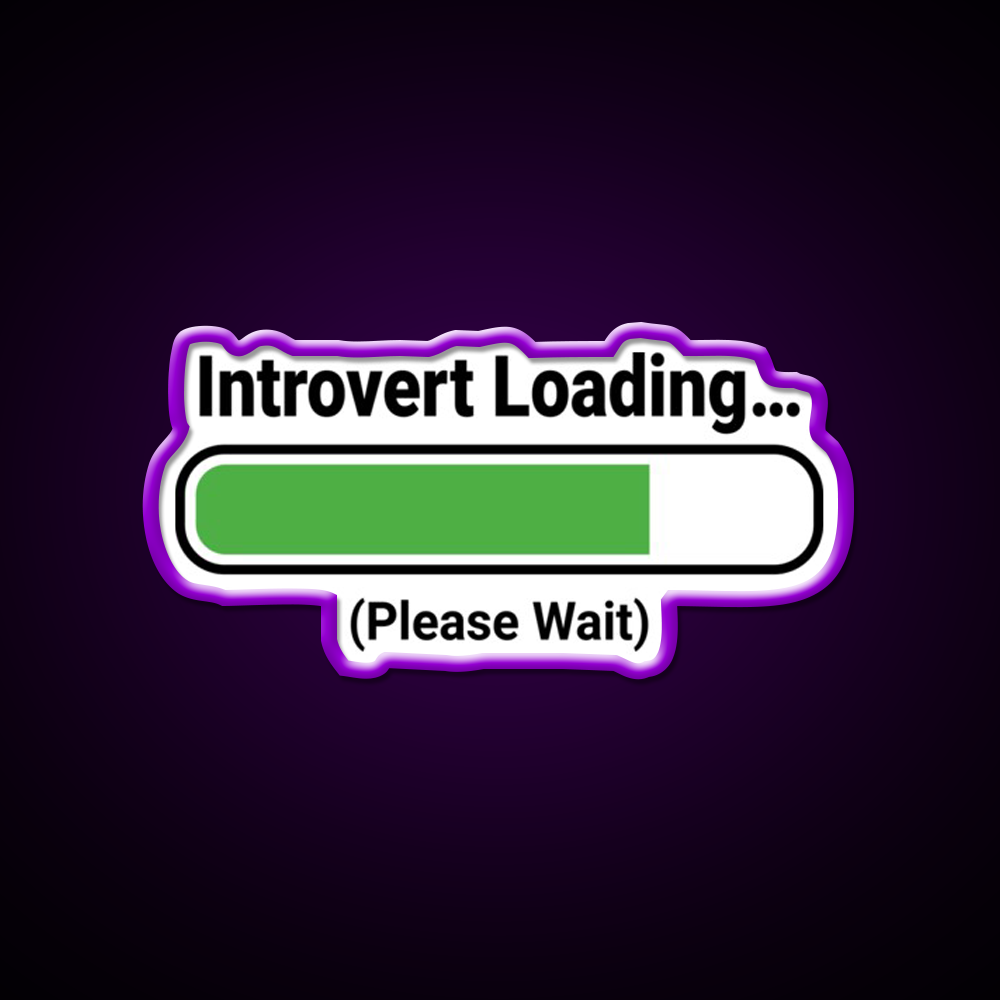 Introvert Loading Bar Man Cave Bar Led Neon Sign Rgb Color - LED neon sign view 9
