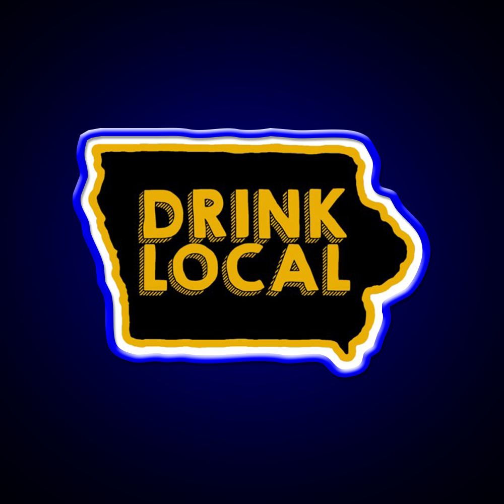 Iowa Drink Local Beer Bar Decor Led Neon Sign Rgb Color - LED neon sign view 5
