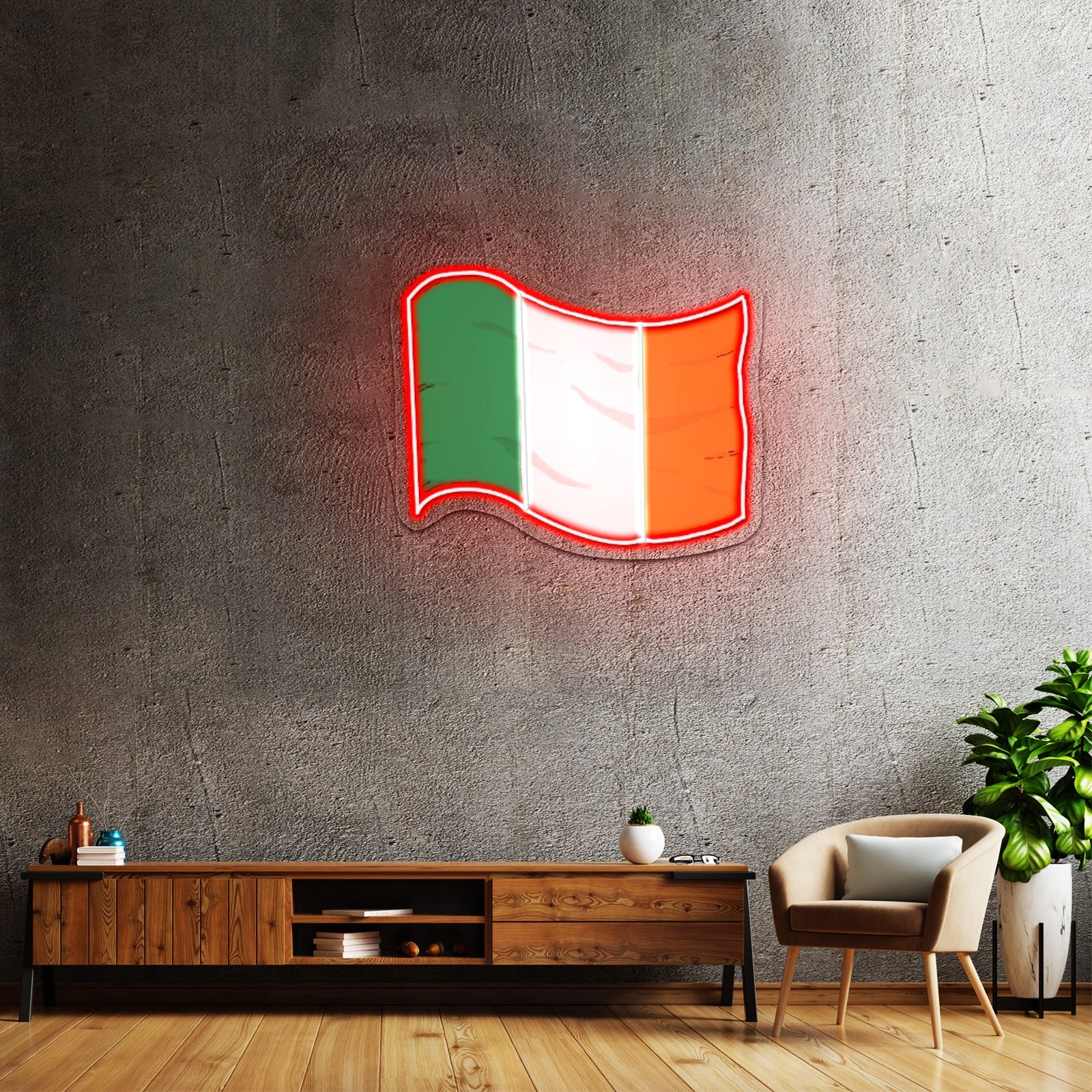 Irelands Flag Artwork Gaming Neon Signs - Shineneon