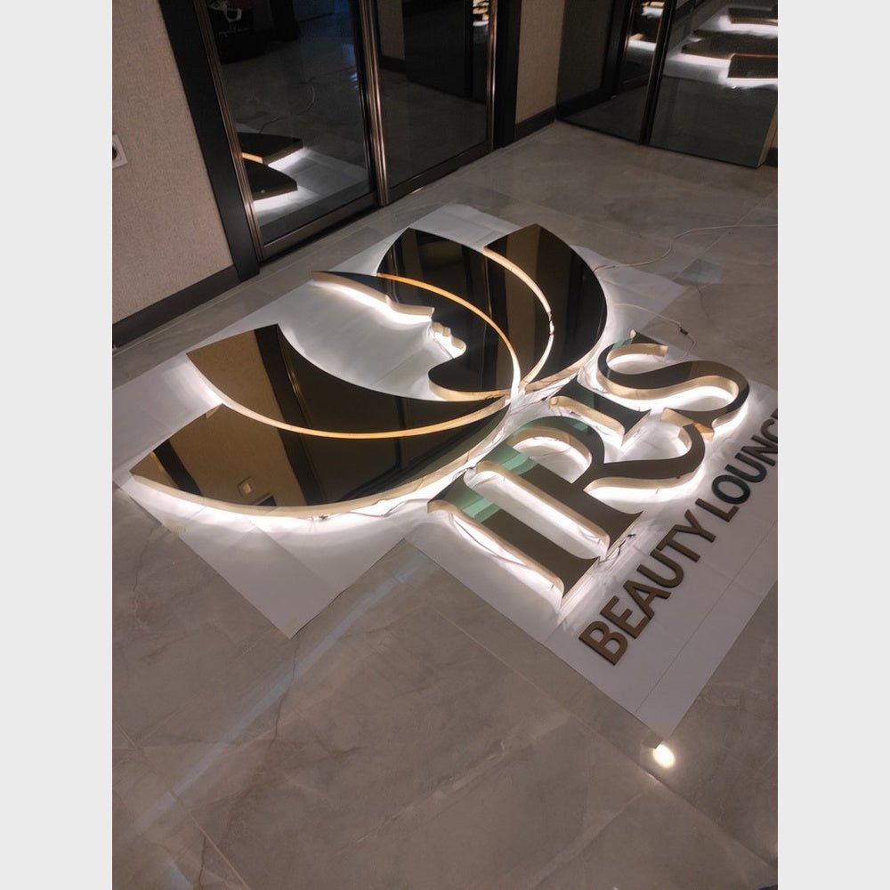Iris Beauty Lounge Big Logo 3D Backlit Channel Letters Led Light Sign - Shineneon