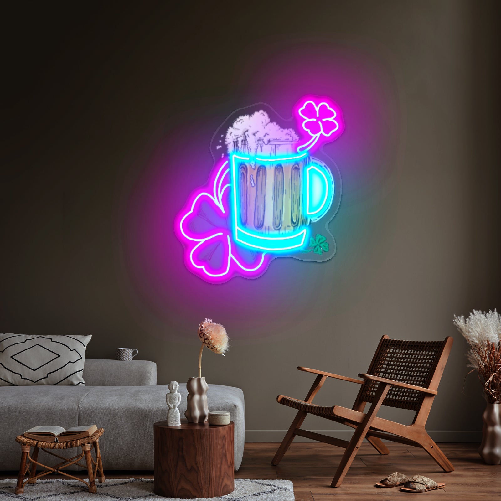 Irish Beer Artwork Aesthetic Neon Signs