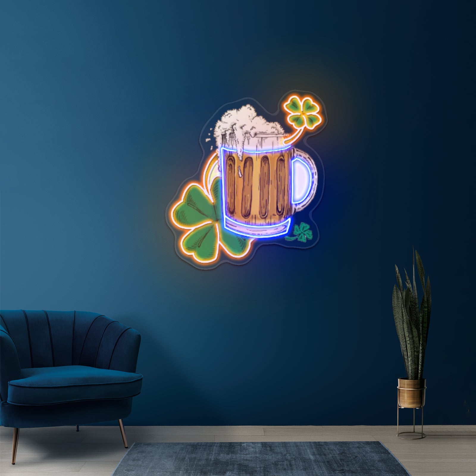 Irish Beer Artwork Aesthetic Neon Signs