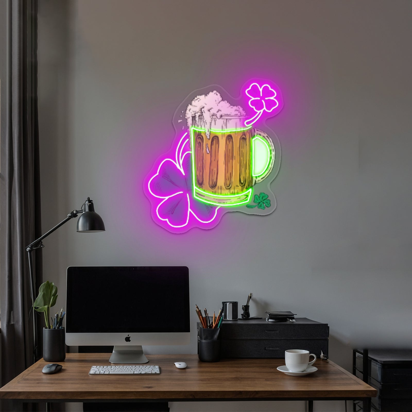 Irish Beer Artwork Aesthetic Neon Signs