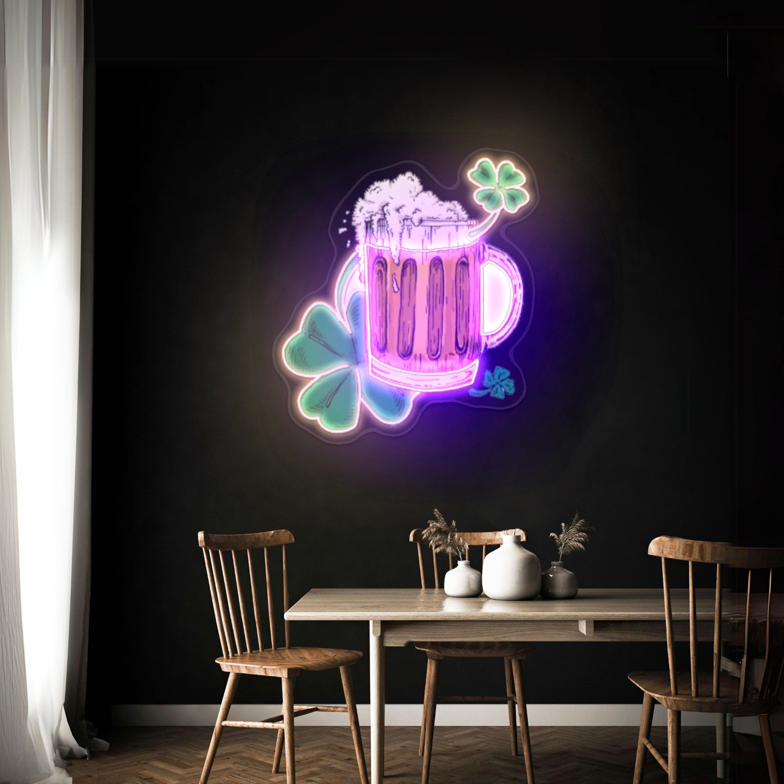 Irish Beer Artwork Aesthetic Neon Signs