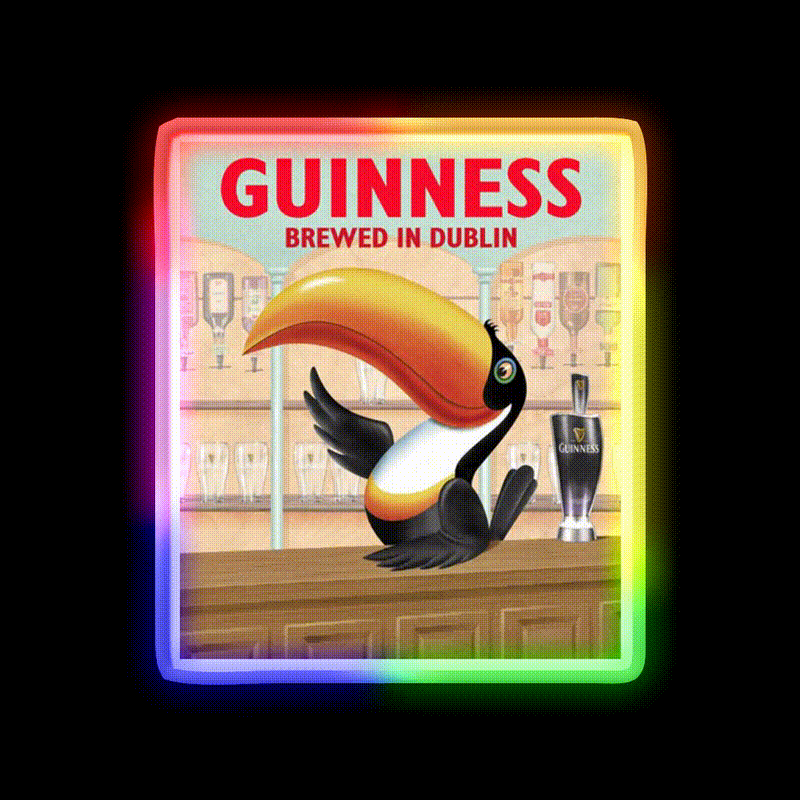 Irish Brewery Beer Bar Decor Led Neon Sign Wall Art Rgb Color - LED neon sign close-up detail