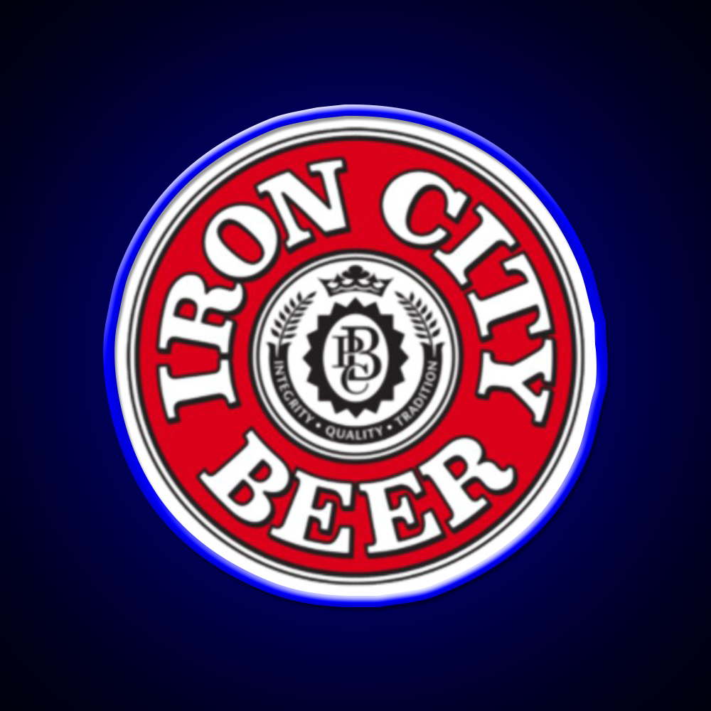 Iron City Beer Bar Decor Led Neon Sign Wall Art Rgb Color
