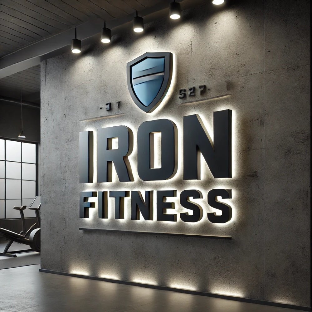 Iron Fitness 3D Backlit Channel Letters Led Light Sign - Shineneon