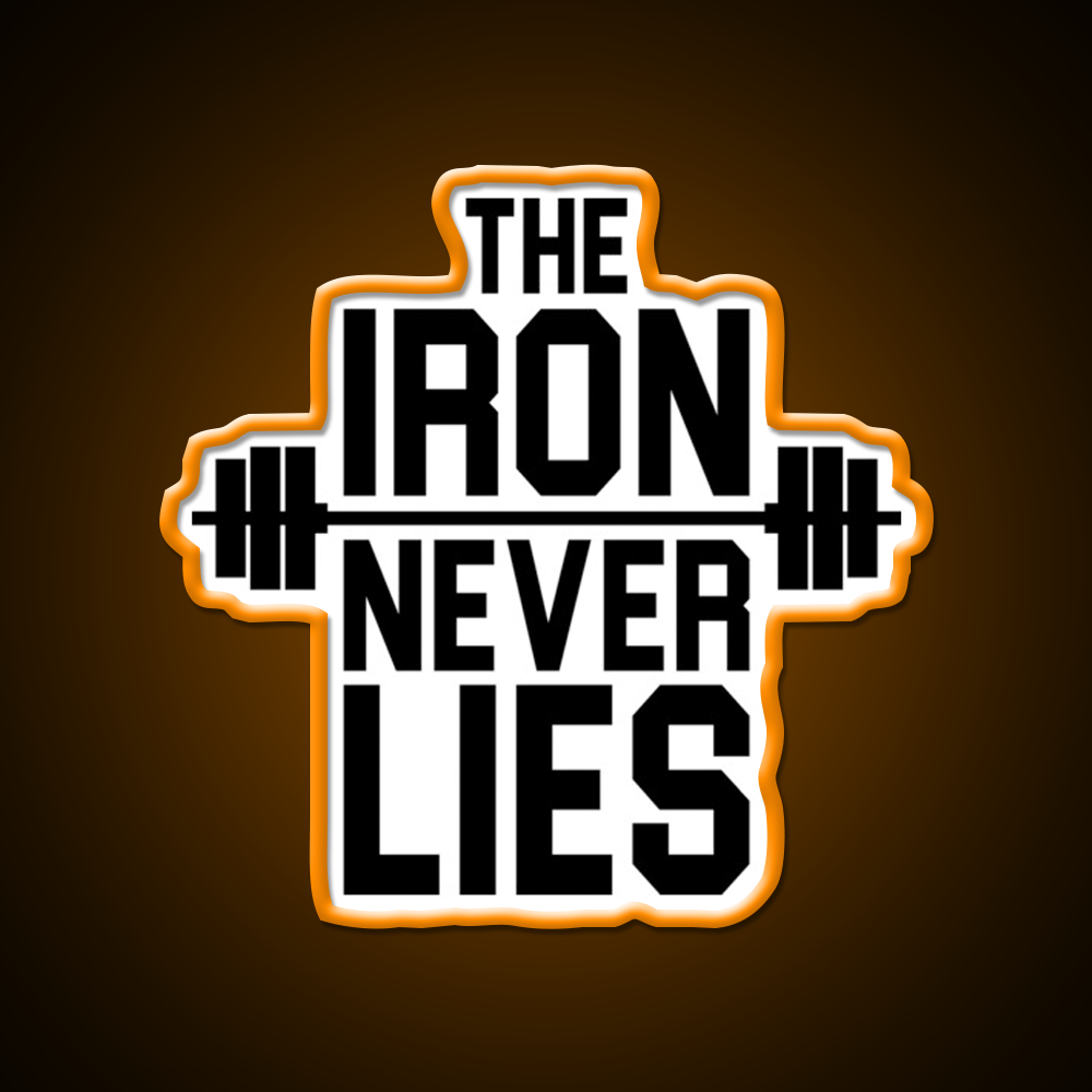 Iron Never Lies Gym Fitness Led Neon Sign Rgb Color - LED neon sign view 6