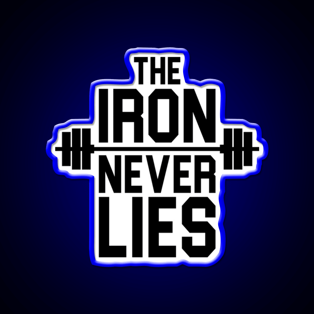 Iron Never Lies Gym Fitness Led Neon Sign Rgb Color - Shineneon