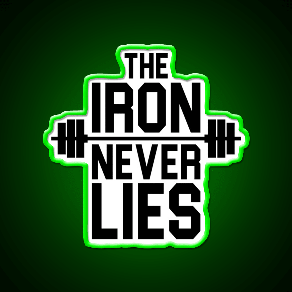 Iron Never Lies Gym Fitness Led Neon Sign Rgb Color - Shineneon
